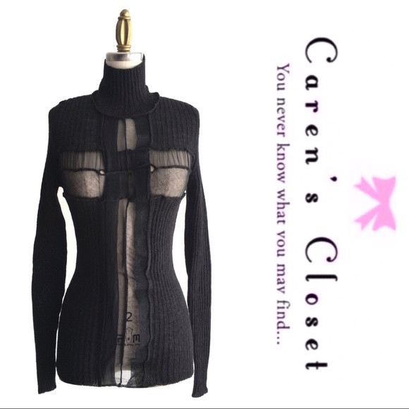Jean Paul Gaultier Sweaters - Jean Paul Gaultier Maille Femme  Black Turtleneck